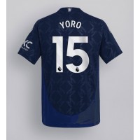 Camisa de Futebol Manchester United Leny Yoro #15 Equipamento Secundário 2024-25 Manga Curta